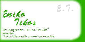 eniko tikos business card
